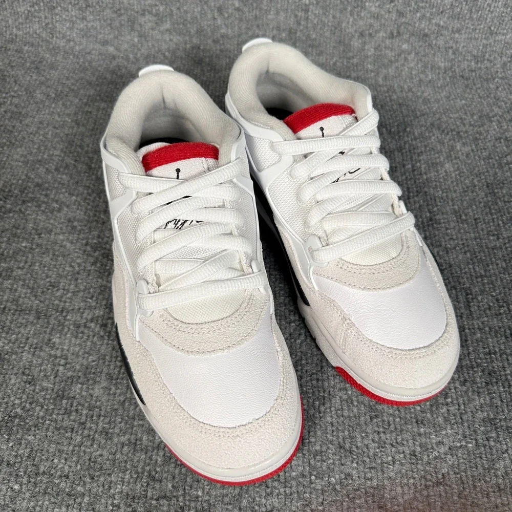 Nike Kids 5Y Air Jordan 4 RM Shoes Sneakers White Red Black Low Top FQ7938-102